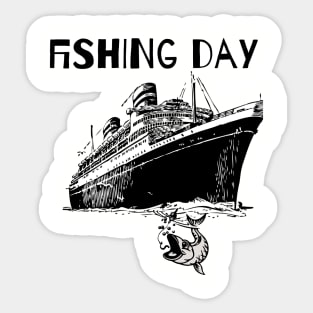 fisher fishing day fisher lover nice gift Sticker